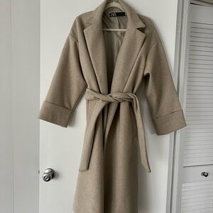 Zara Tan Belted Coat